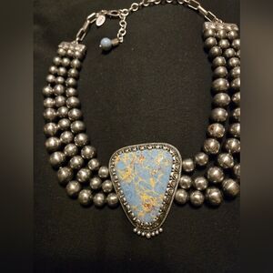 Chicos Juniper And SILVER Chocker